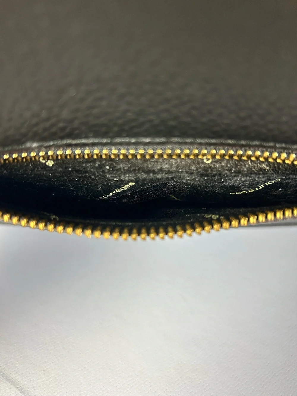 Courrèges Black Leather Dome Satchel Top Handle Bag w/ Strap